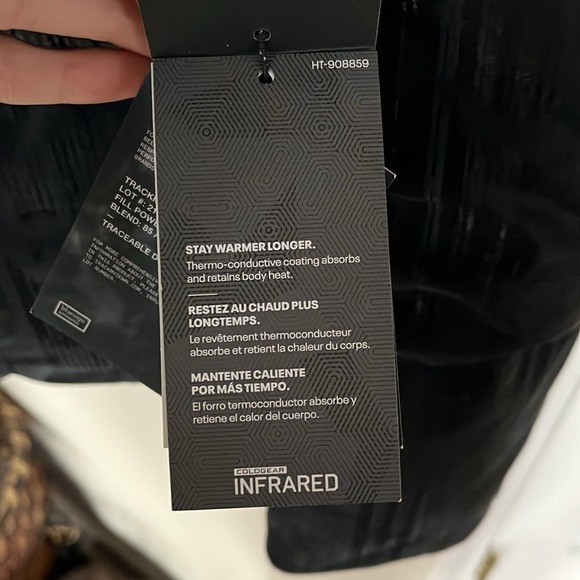 Brand New Under Armour Coldgear Infrared 700 FP Feather Down Black Zip Jacket - Picture 5 of 13